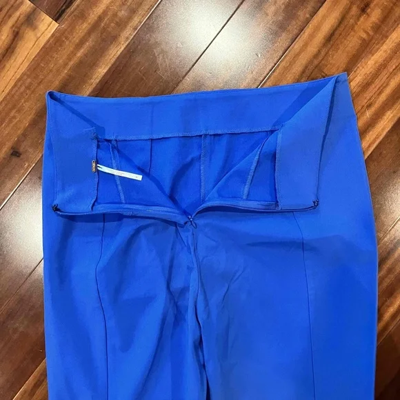 New NWT Free‎ People Periwinkle Blue Flare Pants Trousers Dress Back Zip Size M - Picture 5 of 10